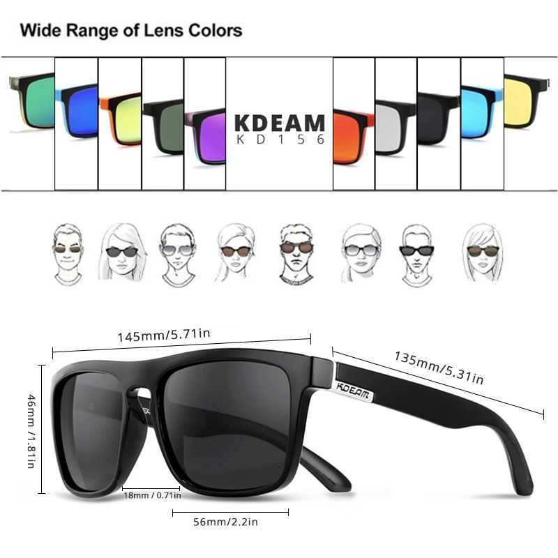 Fashion Guys Sun Glasses From KDEAM Polarized Sunglasses Men Classic Design AllFit Mirror Sunglass With Brand Box CET251024