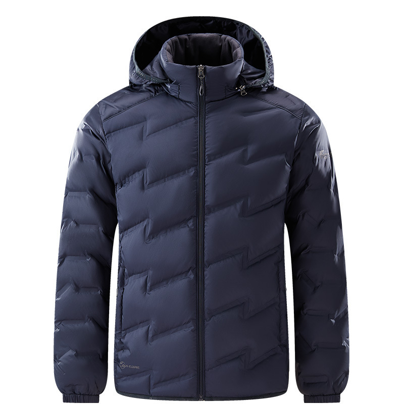 Down Jacket New Fall/Winter Couple's Thickened Hooded Warm Coat Graphene Heat-Retaining Outdoor Camping Hiking Apparel
