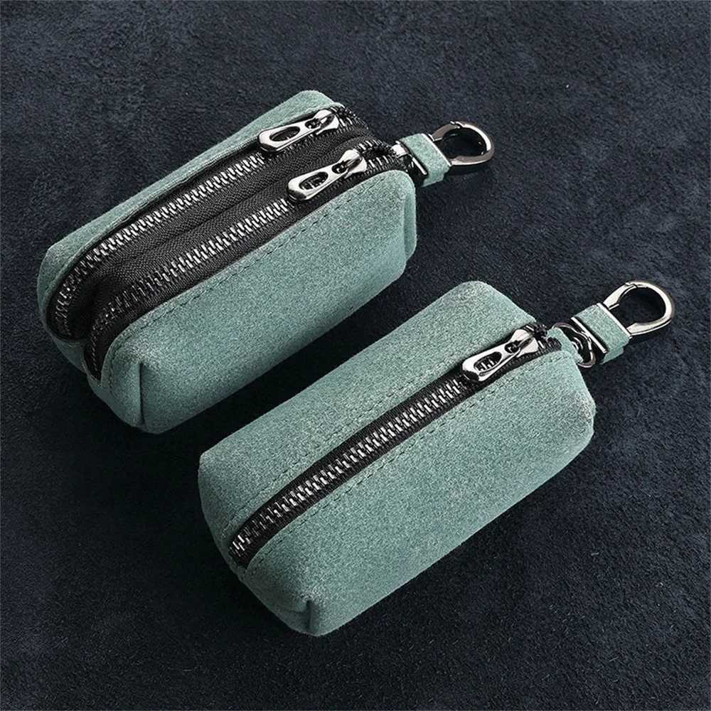 ISKYBOB Men Women Key Bag Zipper Car Keys Storage Holder High Quality Large Capacity Coin Purses Small Wallet With Keychains Z251023