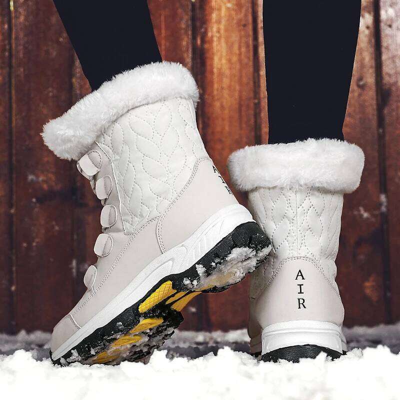 Moipheng Women Classic Snow Winter Warm Handmade Platform Shoes Womens Boots Ankle Botas De Mujer Size 42 Booties