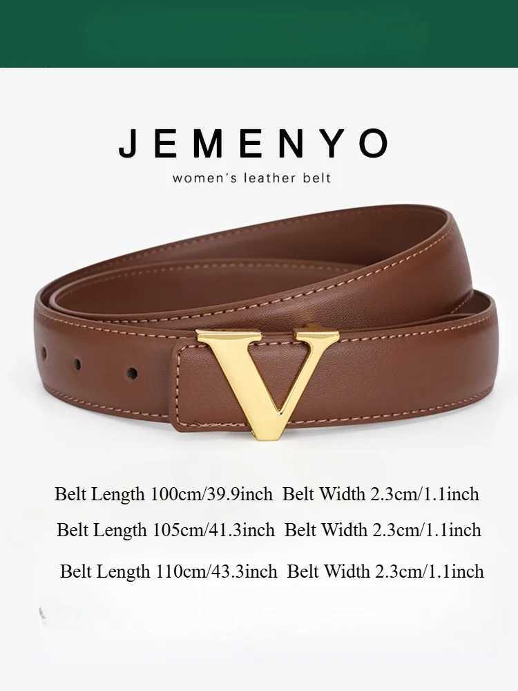 New Fashion Womens Belt Business Alloy Letter V Buckle Everyday Multifunctional Decorative Belt W251024