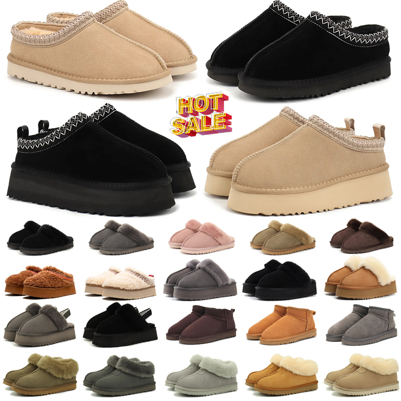 Designer snow boots women slippers platform Boot slide mustard seed ultra mini slipper chestnut suede men shoes womens winter ankle booties 36-44