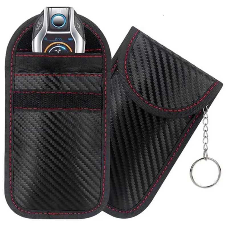 Car Rfid Signal Blocking Bag Cover Signal Blocker Case Faraday Cage Pouch For Keyless Car Keys Radiation Protection Z251023