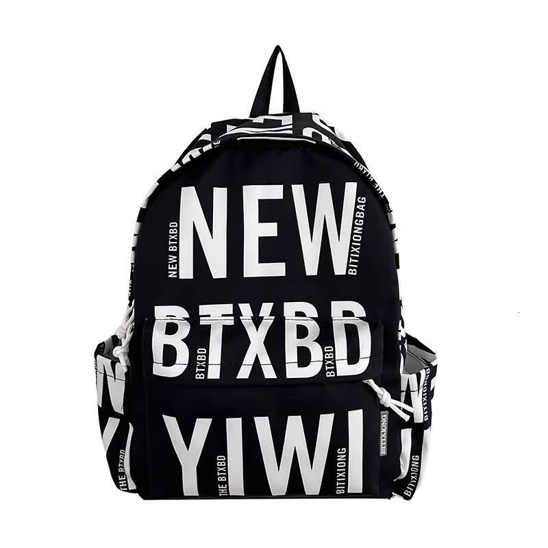 Student Women, Simple and Versatile, Ins Style Commuter Backpack, College Style, Personalized Trendy Brand, Letter Backpack for Men