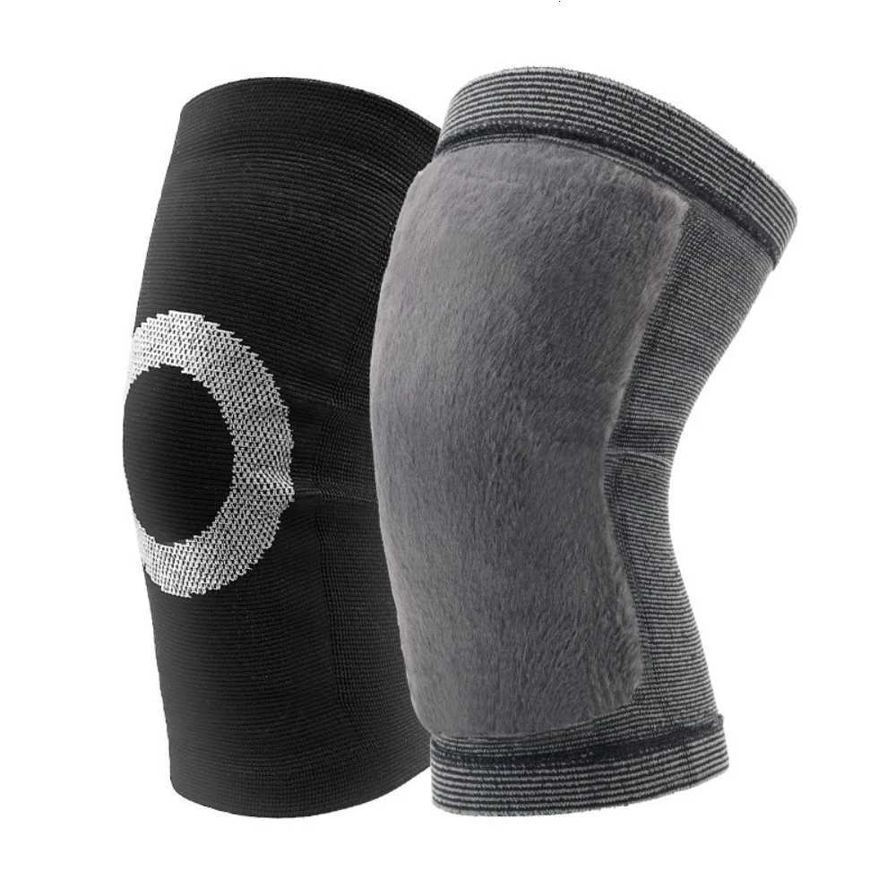 Winter Autumn Warm Knee Pads Thick Rabbit FurLike for Running Elderly with Cold Legs Joint ProtectionW251024