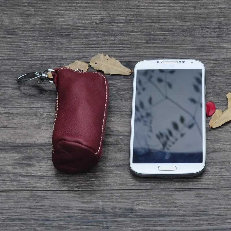 CICICUFF Men Key Bag Genuine Cow Leather Buckets Keys Cases Pouch Zipper Keychain Auto Car Key Case Bag Women Home Key Holder Z251023