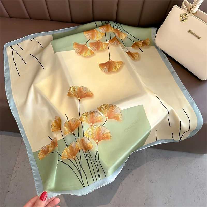 Luxury Print Spring Neck Tie Shl 2025 Silk Square Scarf Wen Wrs Fem 70cm Hair Hand Wrist kercheif Hijab Bandana Y251024