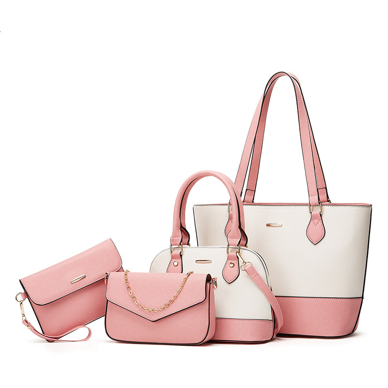 Luxury handbag autumn and winter new designer bag trendy fashion women's shoulder bag minimalist splicing versatile bag four piece set