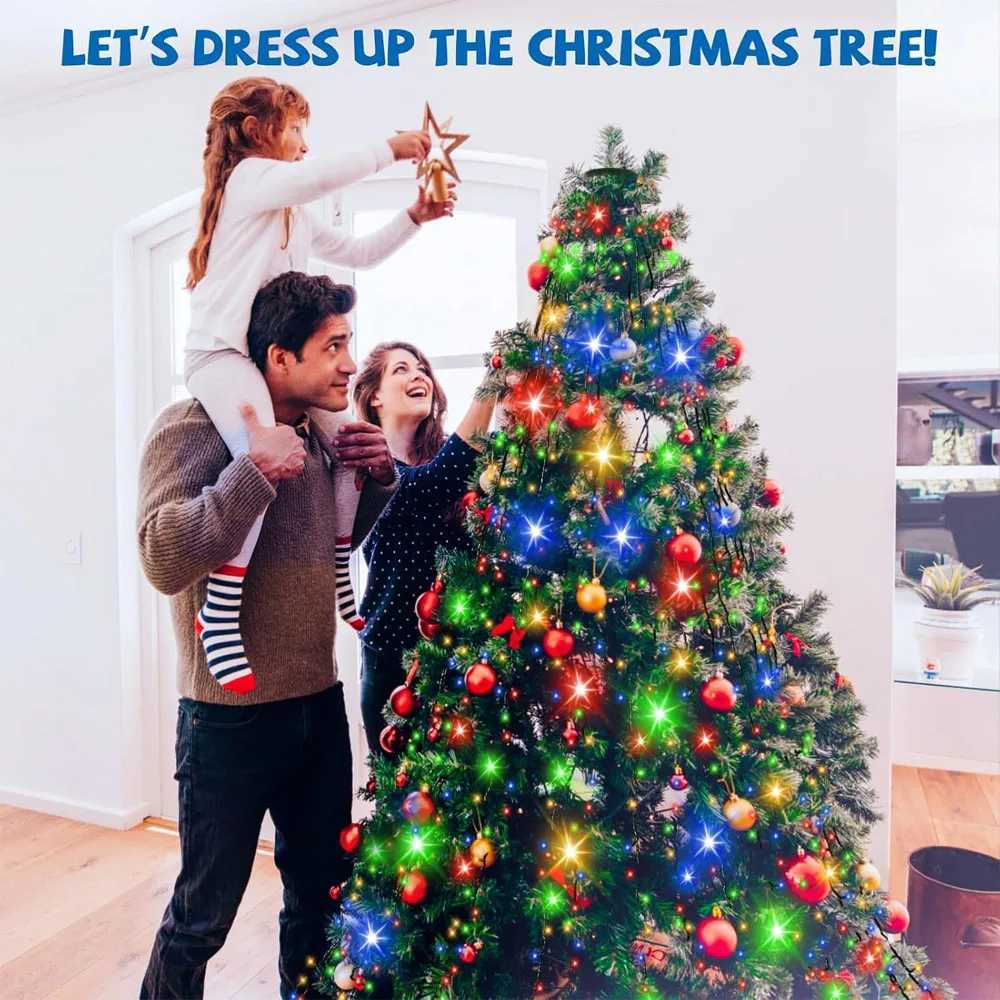 RGBIC 69FT 400LEDs Christmas Lights Holiday String Lights with Star Shape Smart LED Xmas Tree for Indoor Outdoor Decor C251024