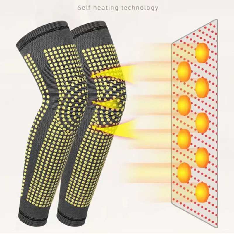 2PCS Wormwood Self Heating Knee Sleeve Warmer Knee Pad Women Men Older Arthritis Joint Pain Relief Tendonitis Injury RecoveryW251024