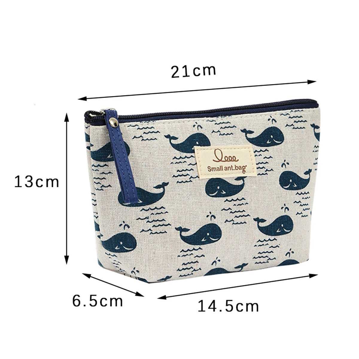 Japanese and Korean canvas makeup bag Simple and portable travel storage toiletry bag Multi functional student pencil caseT251024