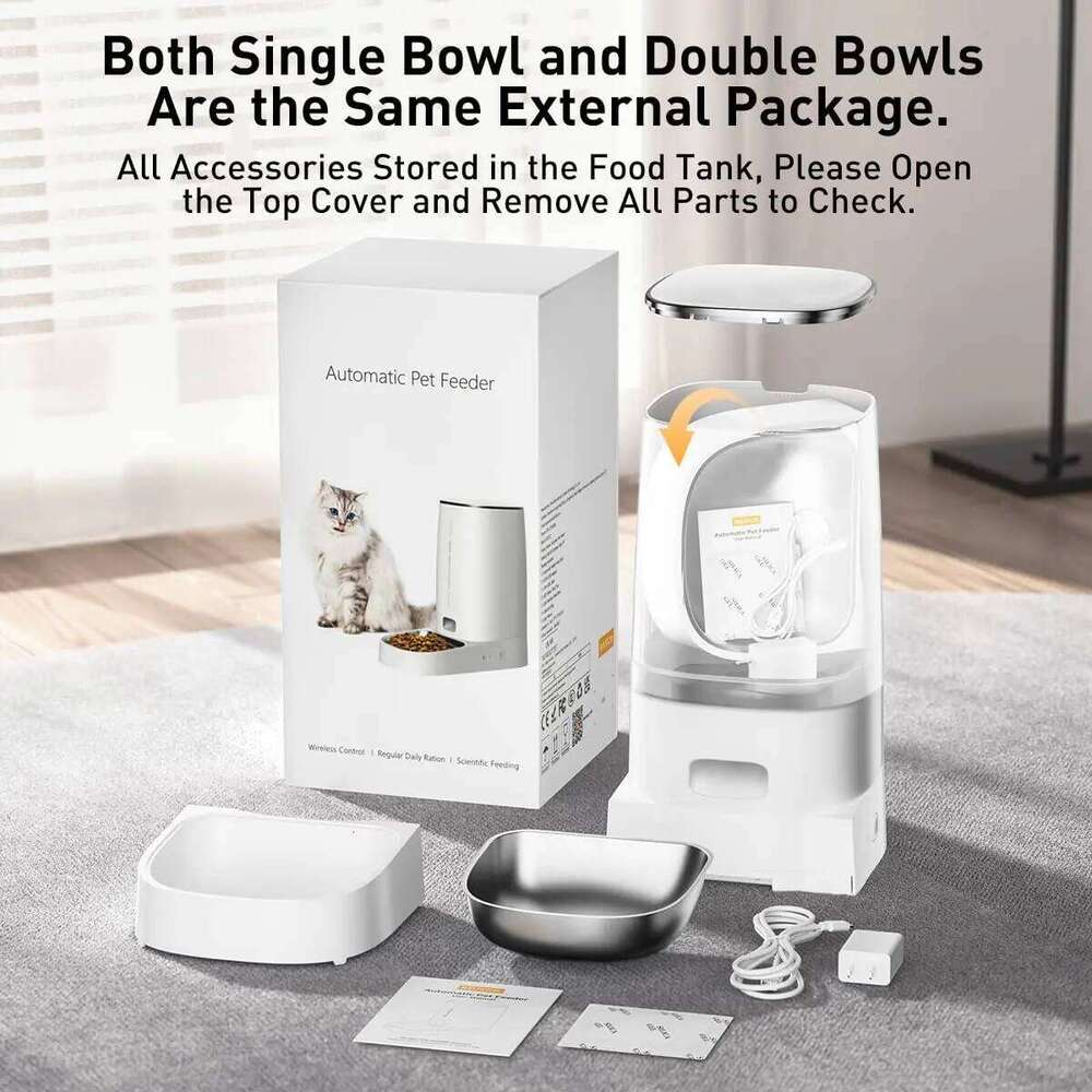 designer brand ROJECO Automatic Pet Smart WiFi Kibble Dispenser Remote Control Auto Feeder For Cat Dog Dry Food Accessories
