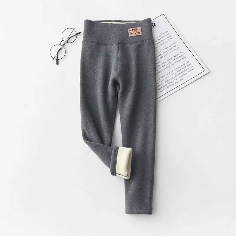 Winter Kids Fleecelined Cotton Pants Thickened Outerwear For Medium To Large Children Warm Integrated Velvet Trousers GirlsT251024