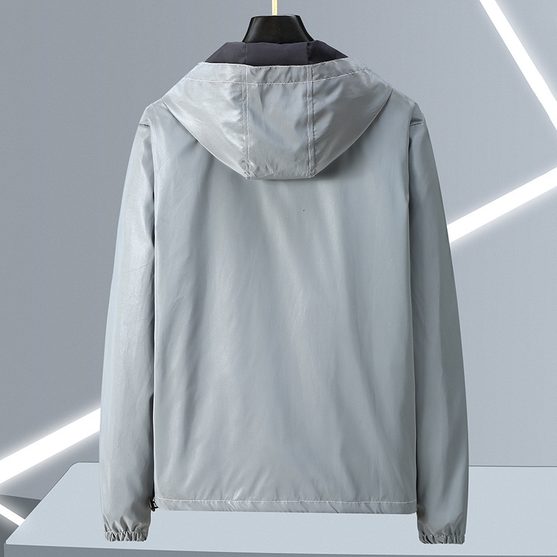 2025 New Outdoor Designer Hoodie Jacket Tracksuit Men Polo Veste Coat Sports Casual Jacket Luminous Coat Men's Cross-border Hot-selling Reflectiv