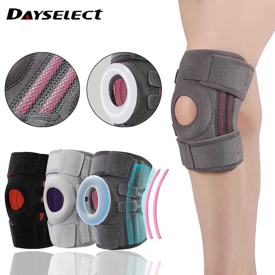 1Pc Adjustable Knee Pads Patella Brace Kneepad EVA Spring Basketball Running Compression Knee Support Sports Volleyball TennisW251024
