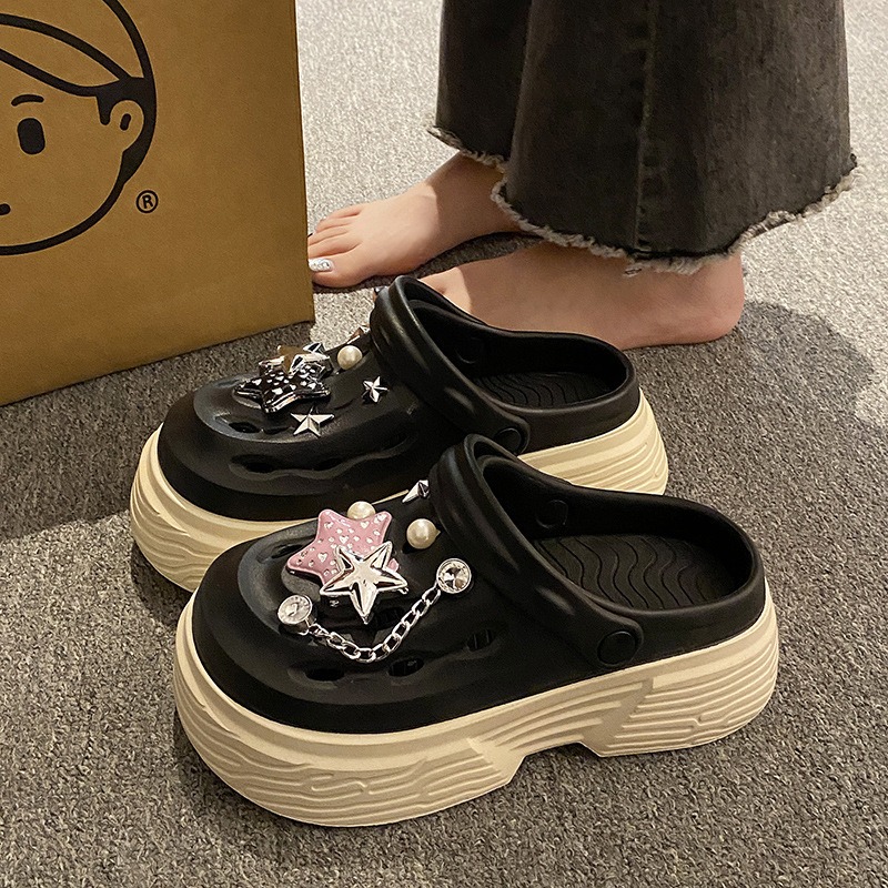 2025 New Hot Free Shipping Designer Slippers for Womens Black Khaki Green White New Thick Bottom Baotou EVA Slippers Thick Sole - Available in Multipl