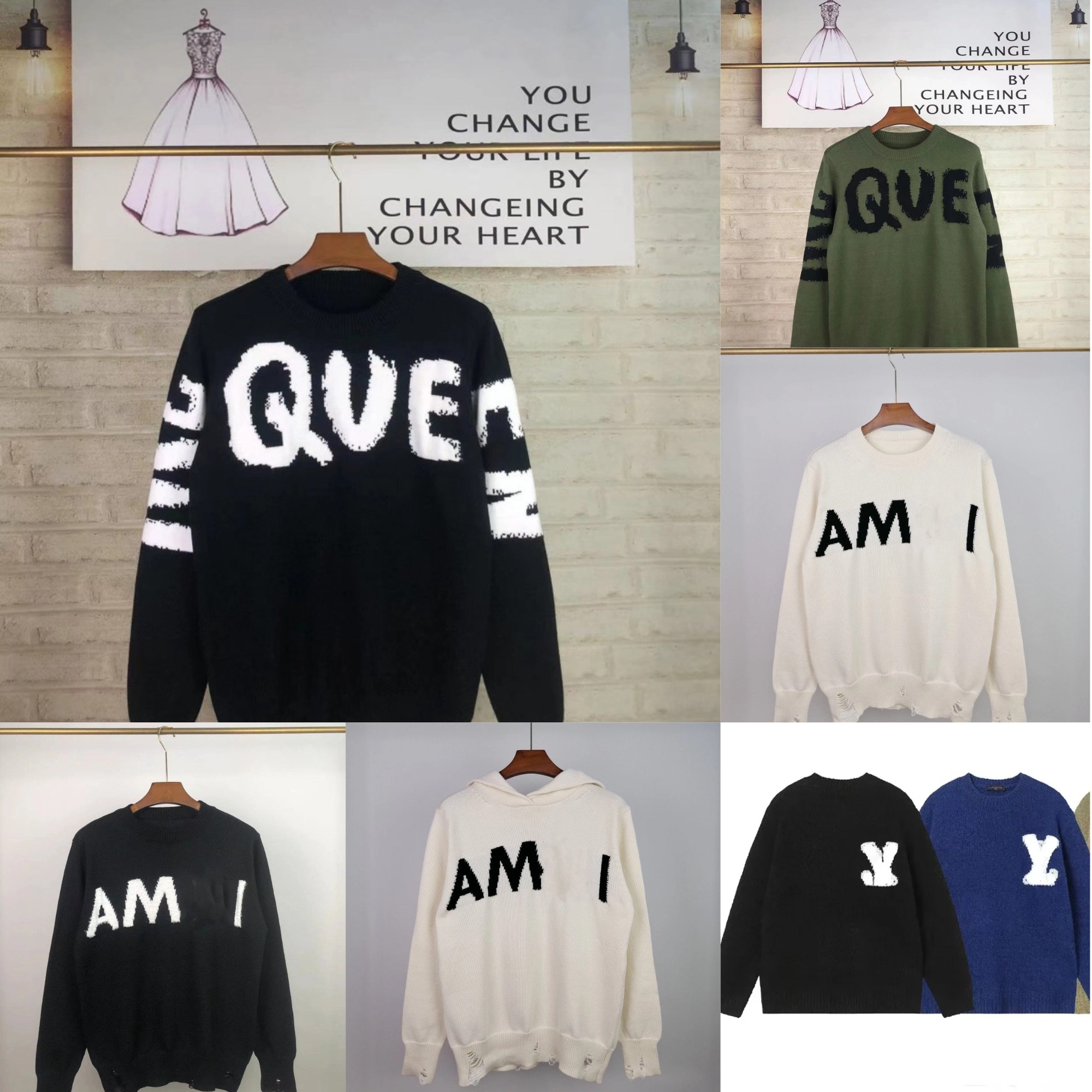 Men's Sweaters Designer Sweaters Luxury Wool Solid Color Sweaters Fashionable Comfortable Jacquard Pullover Laid-back Style Sweater