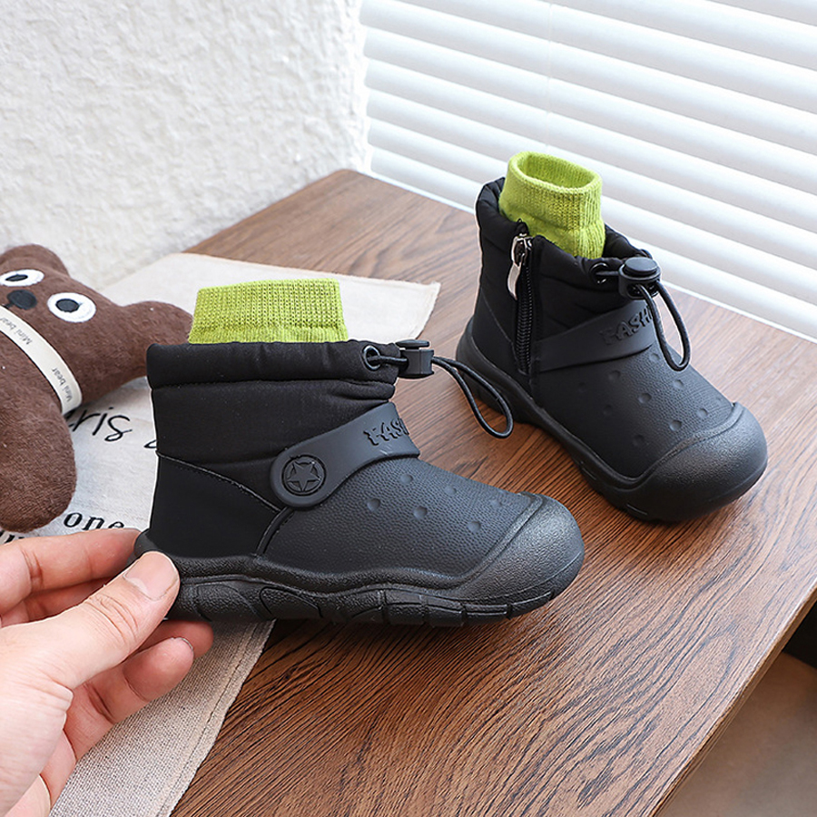 Kids Toddler Boots Children's Snow Boots Winter Boys Girls Walkfashion Warm Waterproof Fashion Warm Plush Fur Cotton Shoes Boots Size US6C-US5Y W