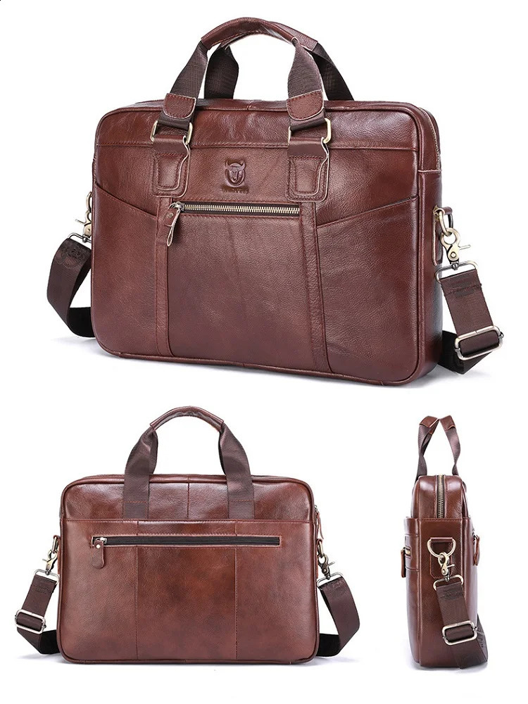 Genuine Leather largecapacity laptop Bag fashion men handbag official document bag cowhide business shoulder crossbody 251018