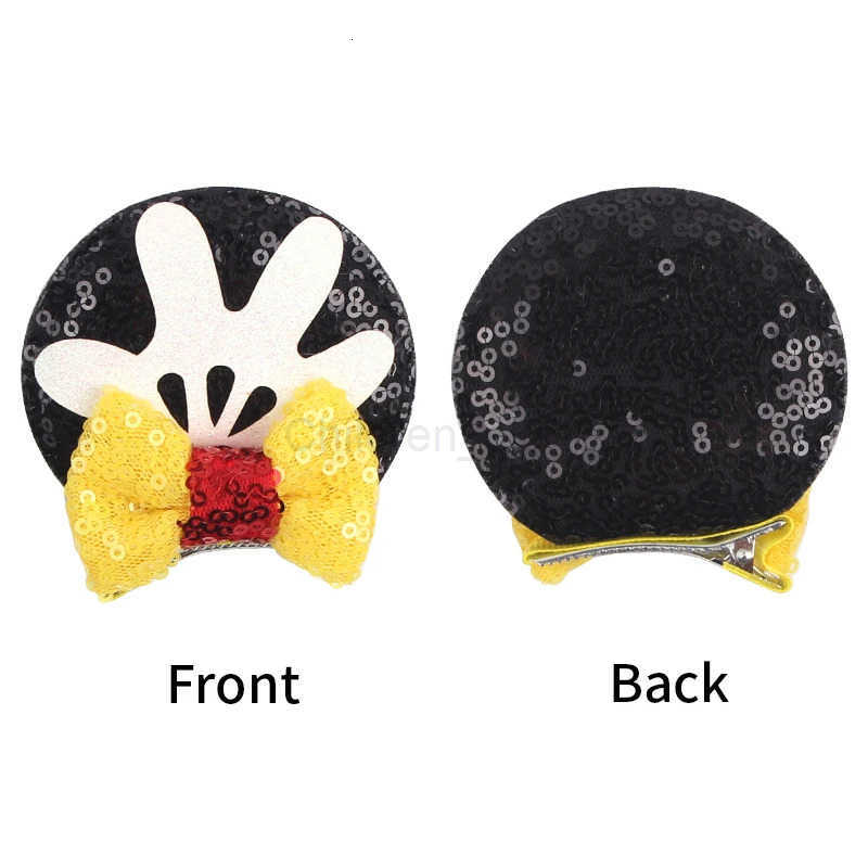 Disney Cute Mickey Christmas Mouse Ear Hair Clip for Kids - Sparkling Holiday Bow Accessory designer