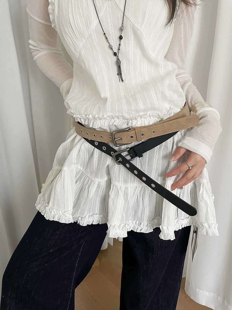 Retro Simple Hollow Out Belt For Women Matte Casual Hot Girl Style With Half Skirt Versatile Fashion Personal Belt W251024