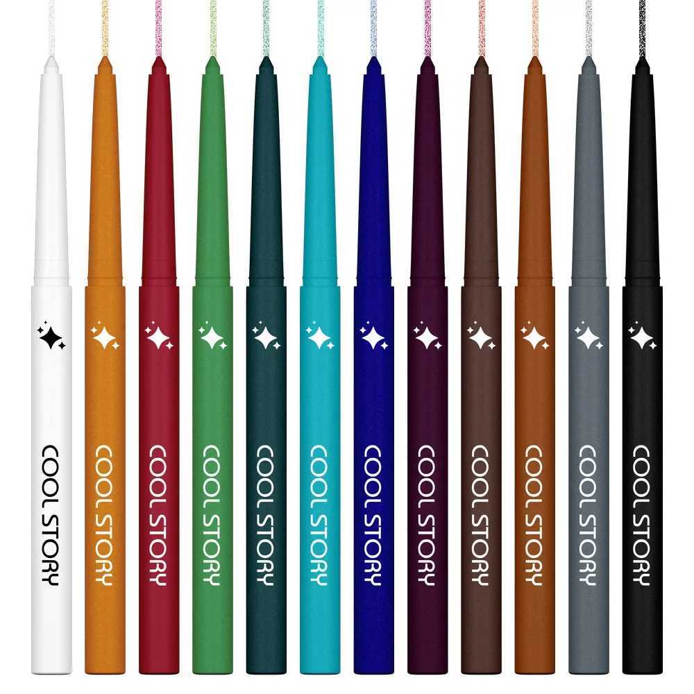 Single color pearlescent eyeliner gel pen eyeshadow pencil waterproof eyeshadow stick undercover highlighterL251024