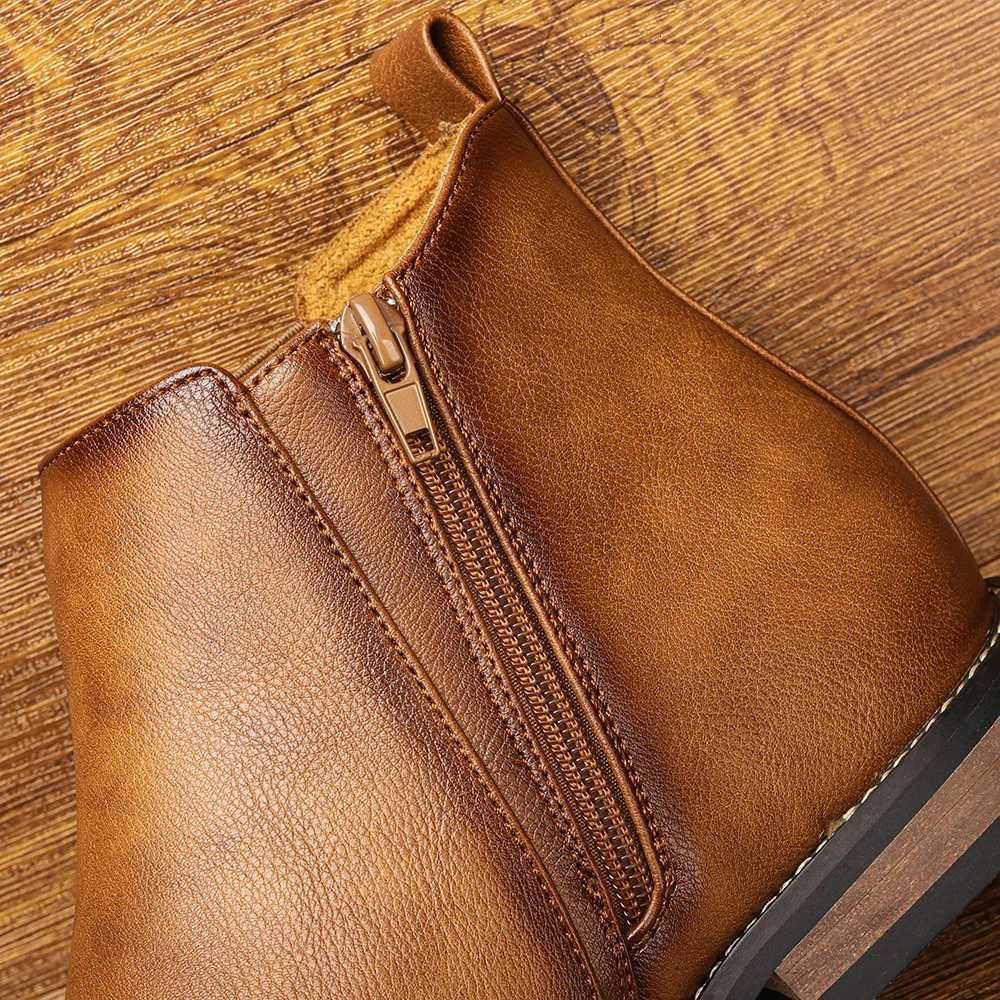 Size 713 Men Chelsea Boots Ankle Boots soft leather Men Boots W251024