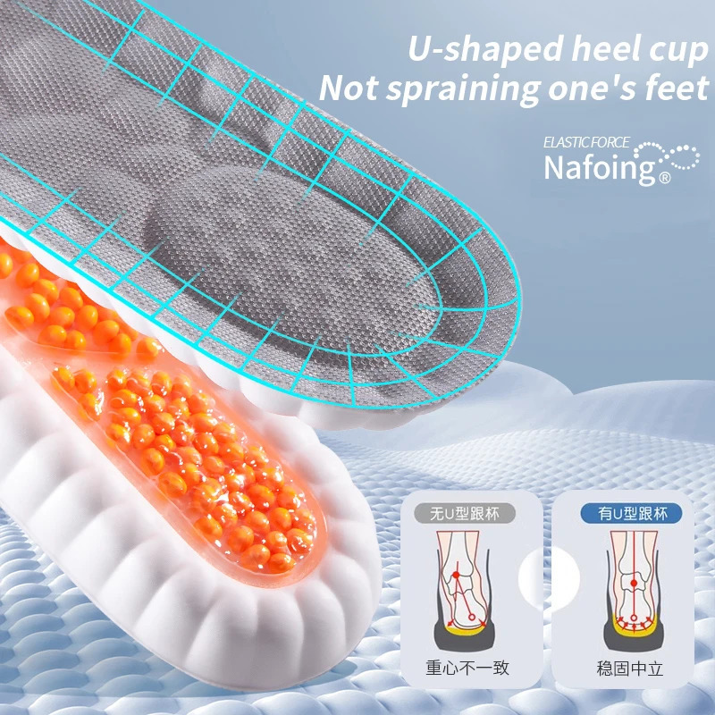 Air cushion TPU Upgraded Sports Shock Absorption Insoles High Elastic Running Sneaker Pads Rebound Deodorant Comfortable Feet C251020
