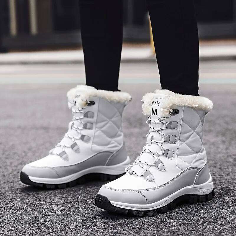 Winter High Quality Keep Warm Snow Women Lace-Up Comfortable Ladies Boots Chaussures Femme