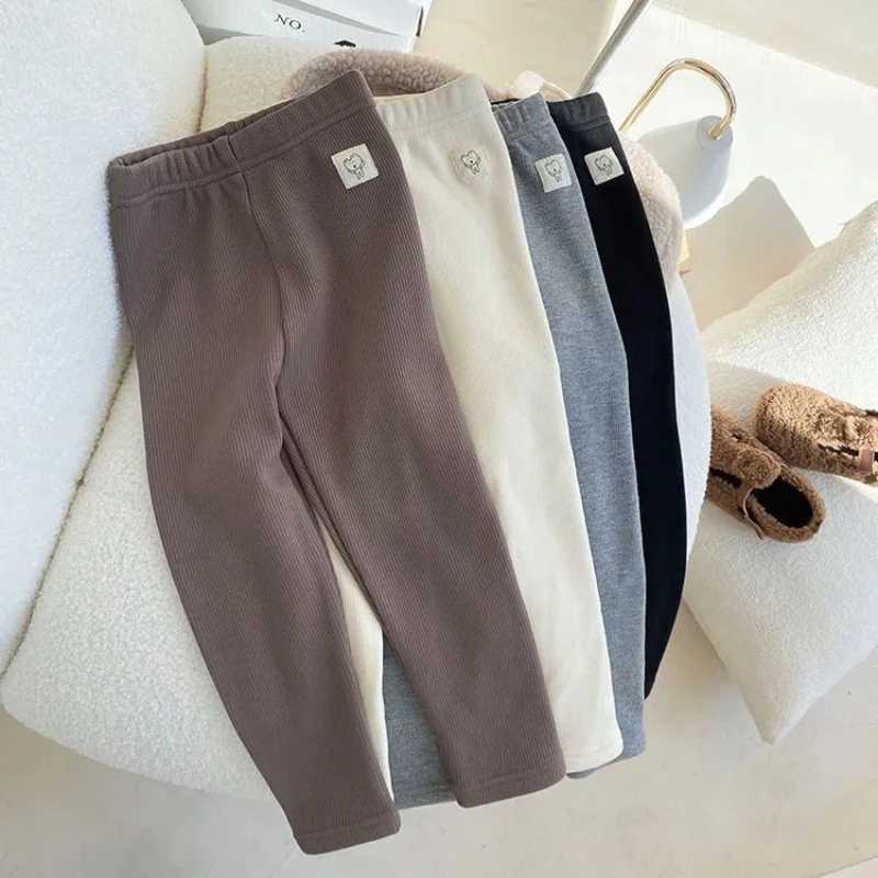 Girls Velvet Underpants 12M7Y Childrens Spring Autumn Integrated Velvet Thick Pants Baby AutumnWinter Outerwear LeggingsT251024