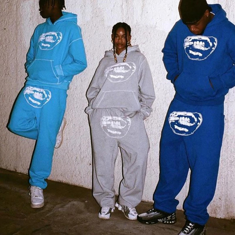 Straight Pants High Street Retro Trousers Women Y2K Street HipHop Straight Pants Men Women Sweatpants Kpop Pants 90s 251020