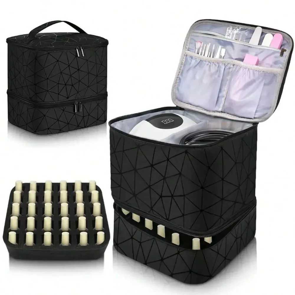 Portable DoubleLayer Storage Bag Nail Polish Essential Oil Travel Organizer MultiFunction Cosmetic CaseT251024