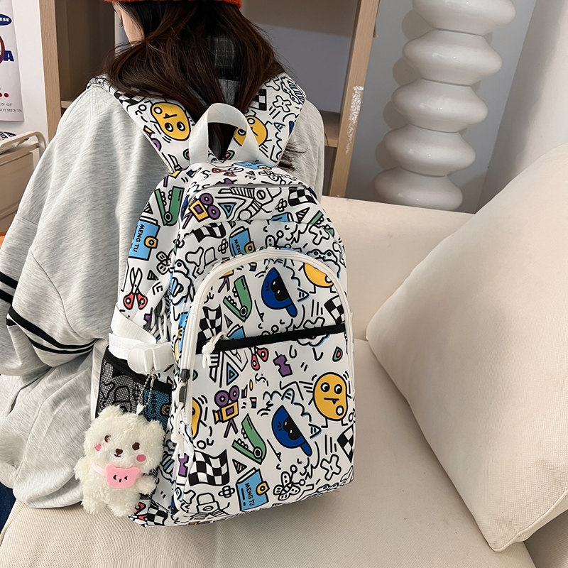 INS Style Cute for Girls High Middle Large Capacity Trendy Backpack Elementary Students Simple Fresh School Bag