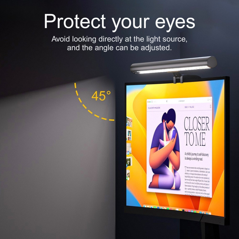 RGBIC Monitor Hanging Light, 40cm Screen-Sync Ambient Lamp with APP/Controller, 5V USB Powered PC+ABS+Aluminum Gaming Light Bar154---DX23014-3