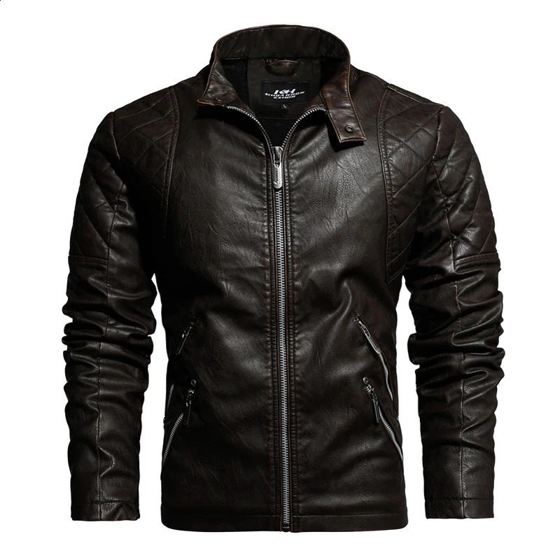 DIMUSI Mens Leather Jacket Fashion Winter Fleece Casual Motorcycle Jackets Men Faux Leather Biker Jackets Clothing 4XL 251023