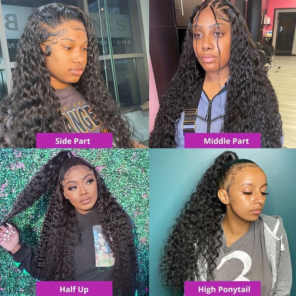 13X4 HD Frontal Wigs Water Wave Lace Front Wig Human Pre Plucked with Baby Hair