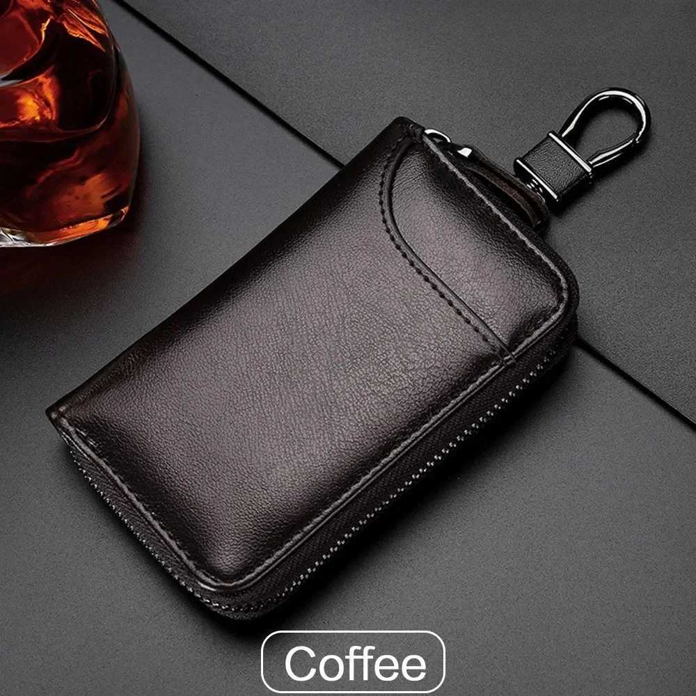 Genuine Leather KeyChain Unisex Key Bag Multifunction Organizer Wallet Holder Smart Housekeeper Car Small Key Case Keys Pouch Z251023