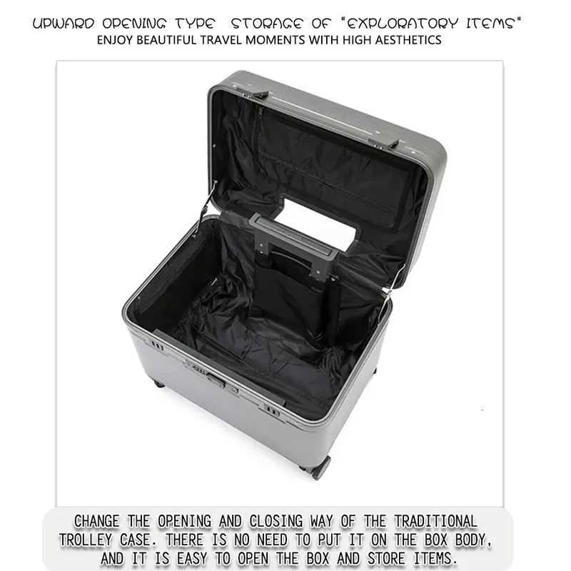 Aluminum Alloy Frame Suitcase with TopOpening ABS Design Universal Wheels and Customs Code Lock for TravelW251024