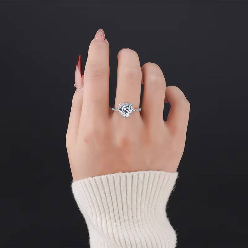 100 Real Moissanite Ring D VVS1 Moissanite Diamond1ct S925 Sliver Wedding Rings for Women