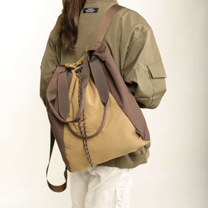 New Nylon Backpack For Women Color Block Yoga Sports Bag Large Capacity Tote Bag High Quality