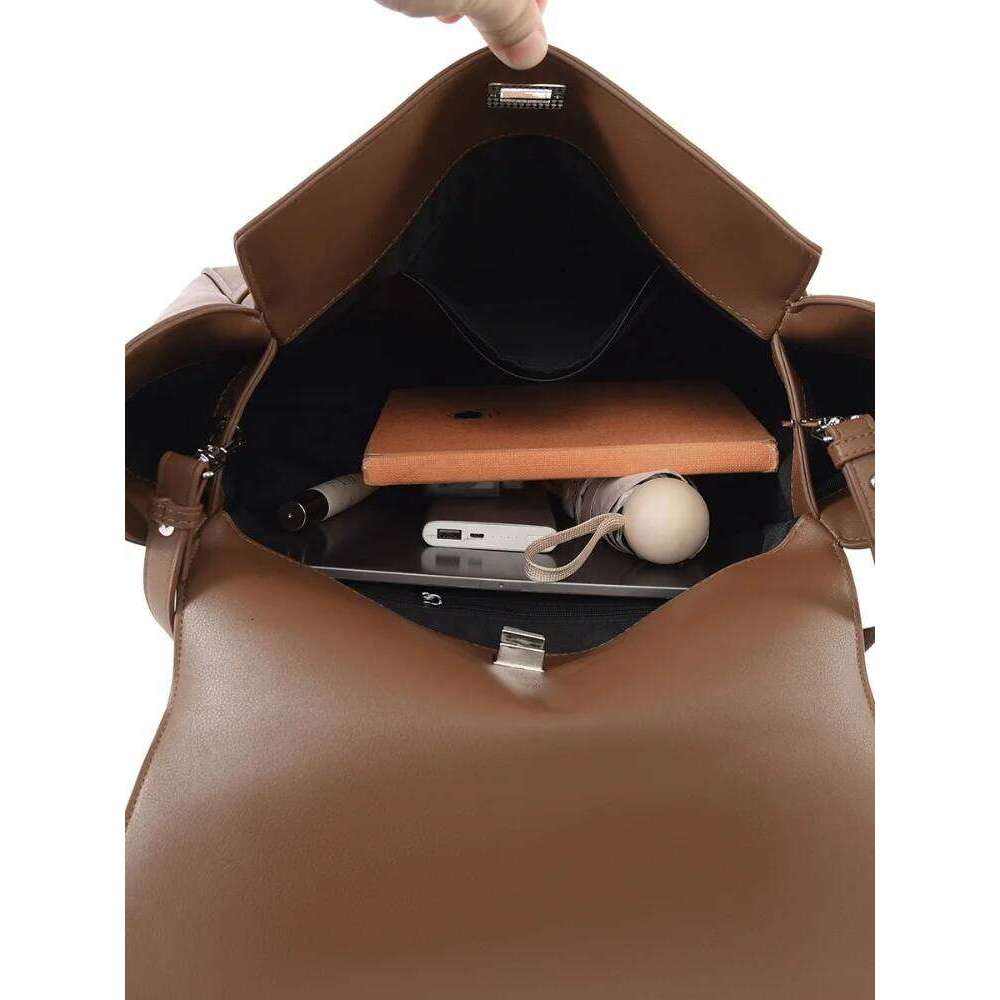 Fashion High-End Soft Leather Women's Handbags High Quality Shoulder bags Slant Commuter Pocket bag Flip Bags Square Shape Large Tote