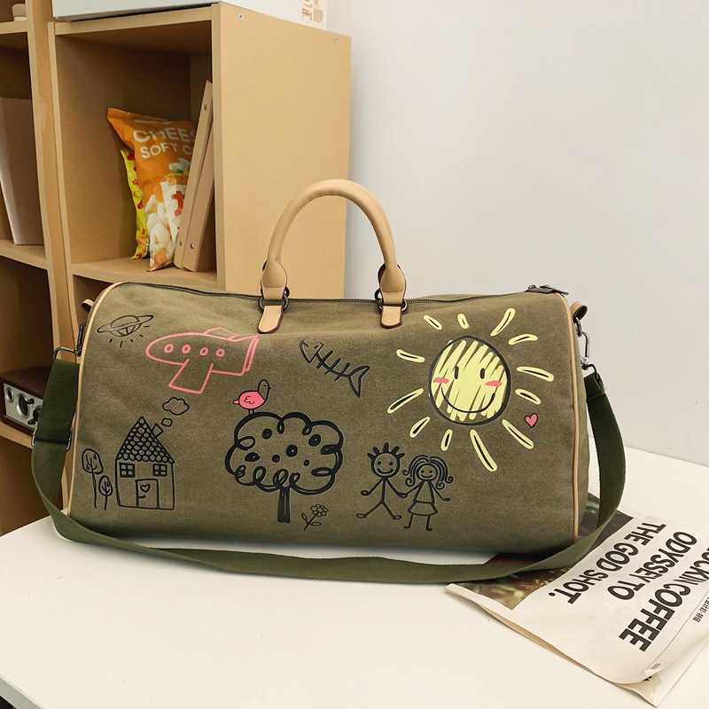 Short Trip Bag for Men and Women, Large Capacity 2024 New Model, Business Trip Sports Gym Bag, Commuter Crossbody Bag, Handheld Large Bag