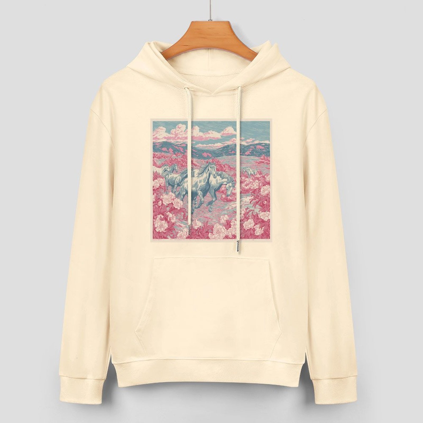 H Designer Fall Winter Hoodie Luxury Horse Print Design Unisex Long Sleeve Streetwear Hip Hop Oversized Fit Hoodie Men's Fashion Apparel H40