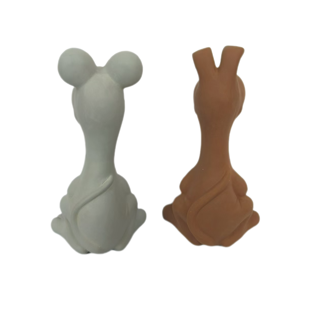 Rubber Squeaky Chewy Dog Toy Soft Natural Latex Screaming Sound Interactive Mouse Dog Toys with Bright Colors for Small and Medium Dogs 4pcs/Pack