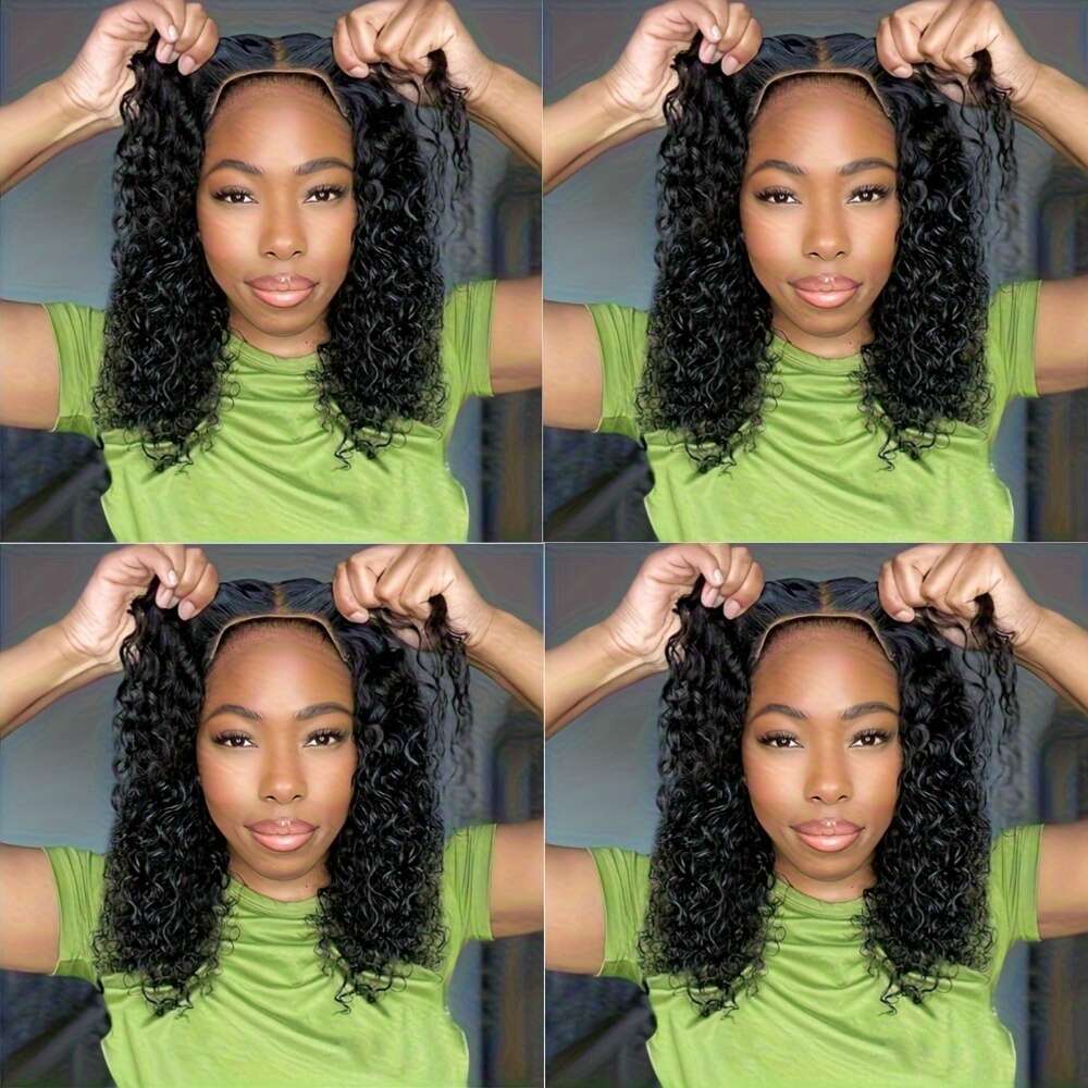250% Density 5X5 Water Wave Plucked Pre Cut Ready to Wear Glueless HD Lace Front Wigs for Wome Handmade 100% Pure Human Hair Wig