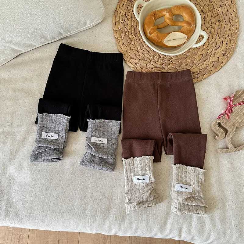 Girls Sweet Autumn New Childrens Korean Style Allmatching Western Style Splicing Bottoming Casual PantsT251024