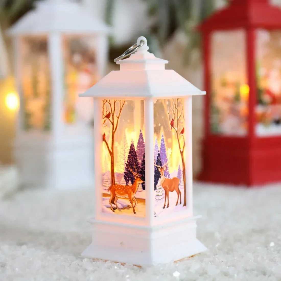 Christmas Wind Lamp Candle Table Lamp Small Night Lamp Elderly Snowman Christmas Decoration Small Night Lamp Desktop Decorat C251115
