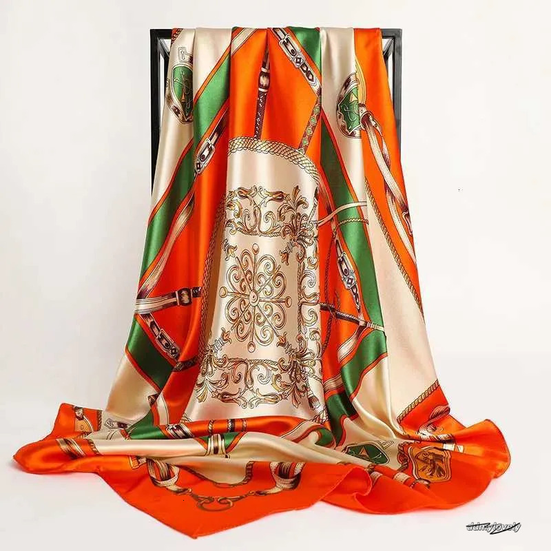 Large Silk Square Women, Elegant Satin Head Scarf For Hair, Neck, Or Handbag Decoration Ddmylovely