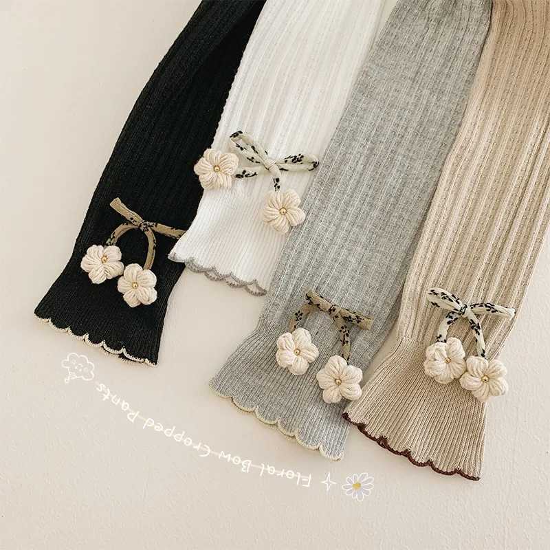 Cotton Baby Flower Pantyhose Girls Spring Autumn Korean Cute Bottoming Legging Childrens ClothingT251024