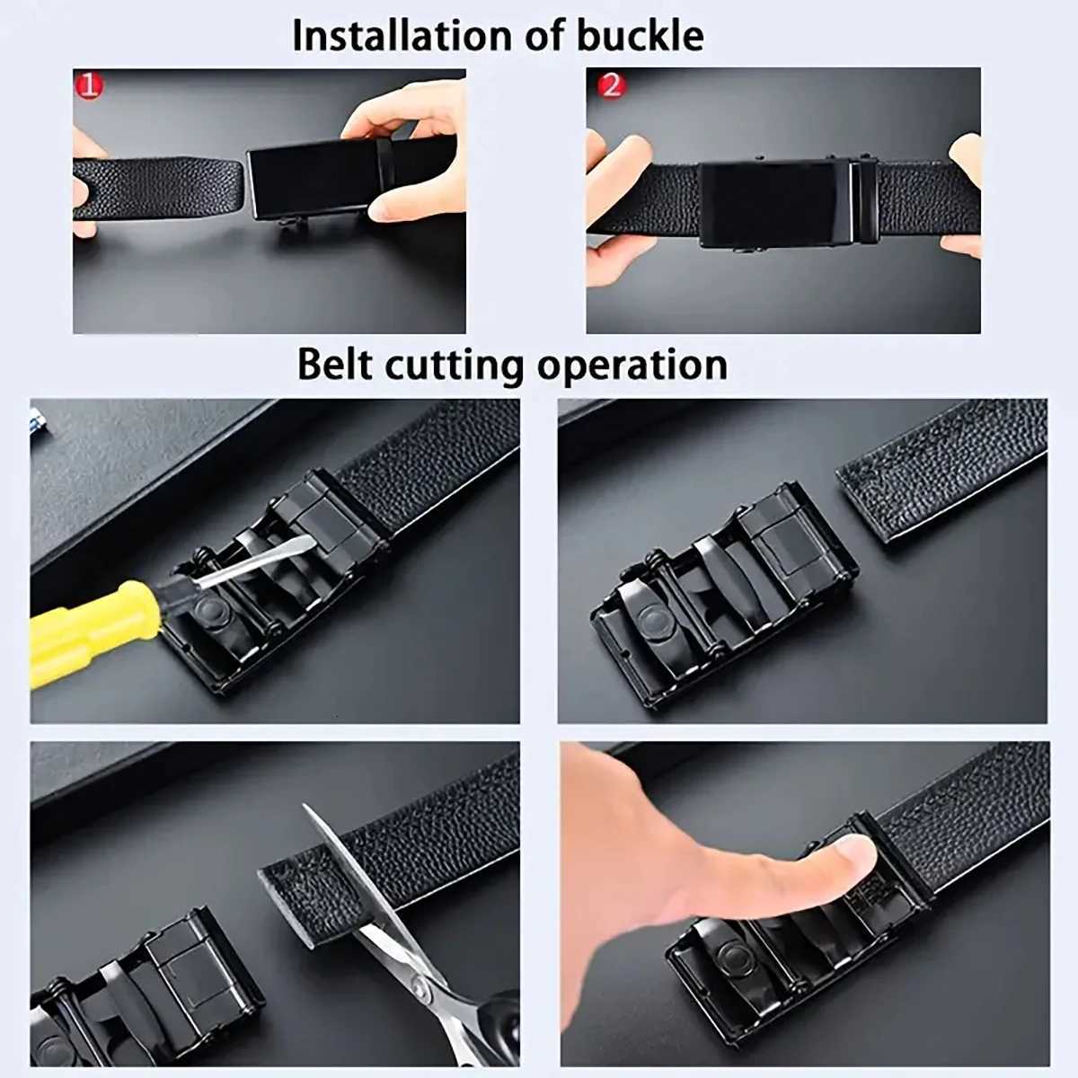MenS Belt Metal Automatic Buckle High Quality Business Work Belt Paired With Jeans Cheap Belt Gift For Father And Boyfriend W251024